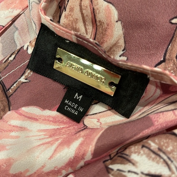 Alexia Admor Pink Floral Wrap Maxi Dress Size Medium - Picture 4 of 7